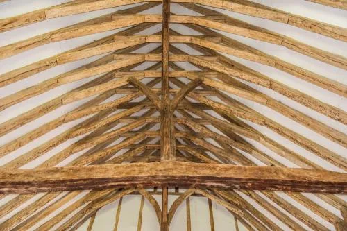 The 15th-century timber roof