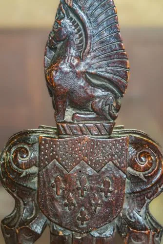 Paston crest bench end