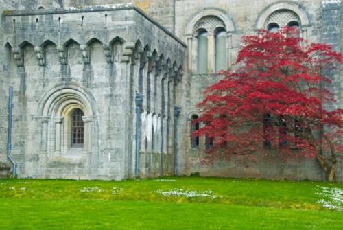 The mock-Gothic exterior