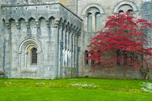 The mock-Gothic exterior