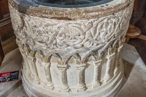 The 12th-century font