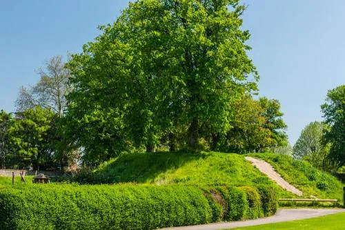 The castle motte from the north-west