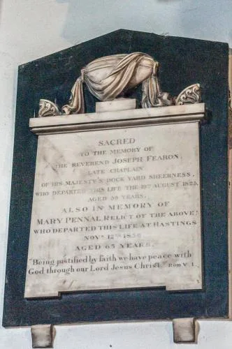 Rev Joseph Fearon memorial, 1825