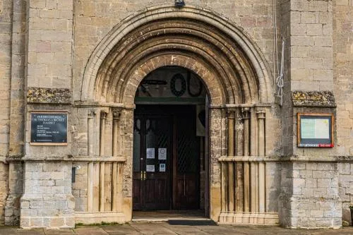 The 12th-century west doorway