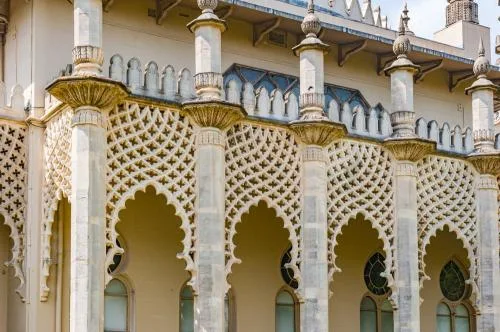 Lacy details, east facade