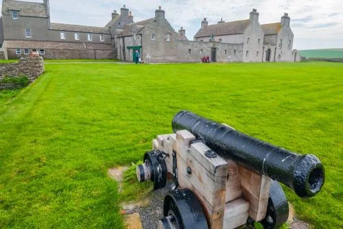 A cannon on the lawn
