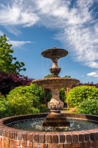 A fountain in the Millennium Garden