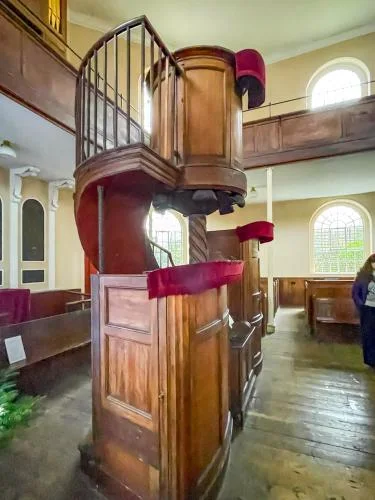 The pulpit and reading desk