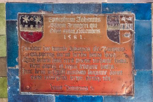 Brass to John Twynne (d. 1581)