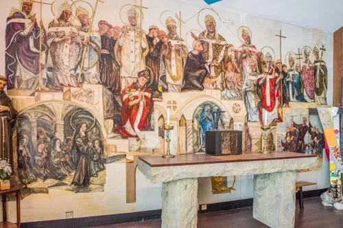 Canterbury Saints Chapel and mural