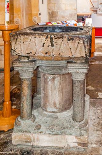 The 11th-century marble font