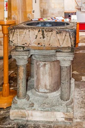 The 11th-century marble font