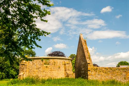 The dovecote and ruined barn