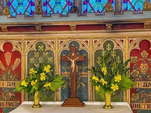 The painted stone reredos