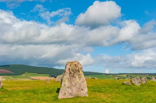 A solitary standing stone