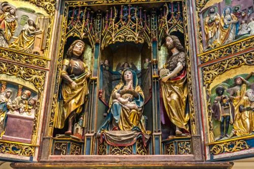 A gilded Renaissance triptych