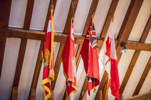 Military banners, north aisle