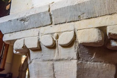 Unfinished 12th-century capital