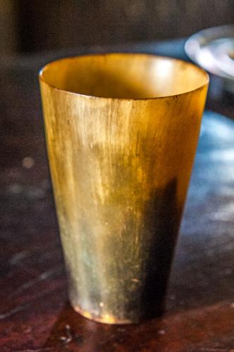 Drinking cup made of horn