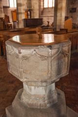 The 14th-century font