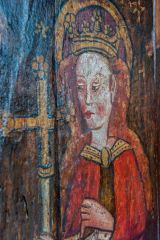 Medieval painted figure, parclose screen