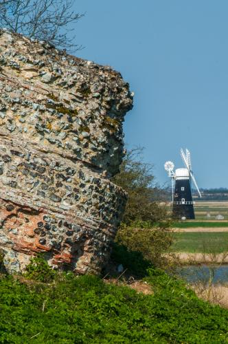 Berney Arms Windmill from Burgh Castle