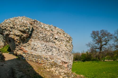 A collapsed Roman bastion