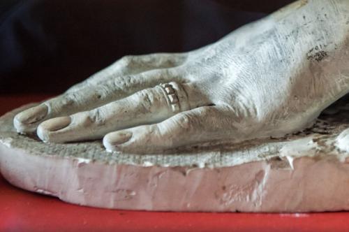 Plaster cast of Mary, Queen of Scot's hand