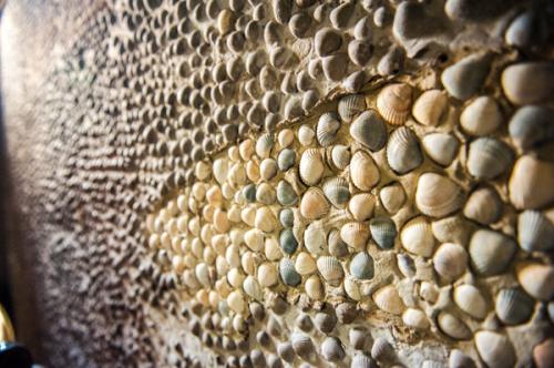 Shells embedded in the vestry wall