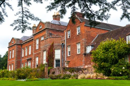 The rear of the house