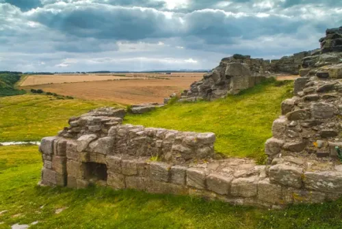 Landward side foundation walls