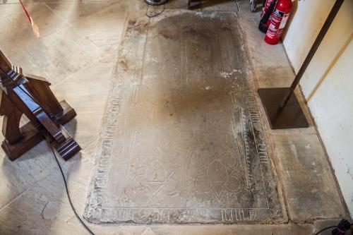 The 14th-century St Owen grave slab