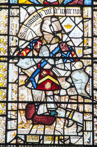 Detail of the 15th century stained glass