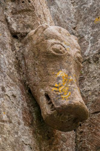 Dragon carving, north transept arch