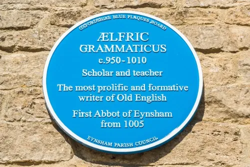 &AElig;lfric's plaque, Eynsham market hall