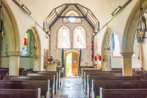 Looking west down the nave