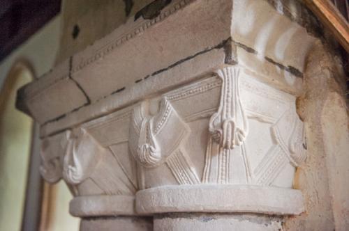 12th-century chancel arch capitals