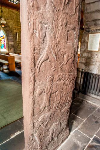 Rear face of the large sculptured stone