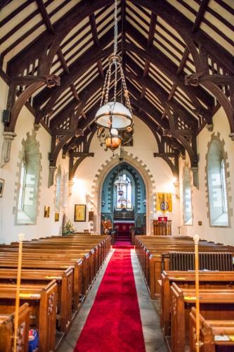 Looking east down the nave
