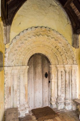 The richly carved 12th century doorway
