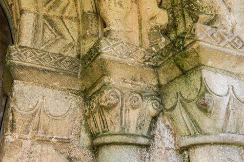 Carved capitals on the south doorway