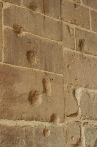 Civil War musket ball holes