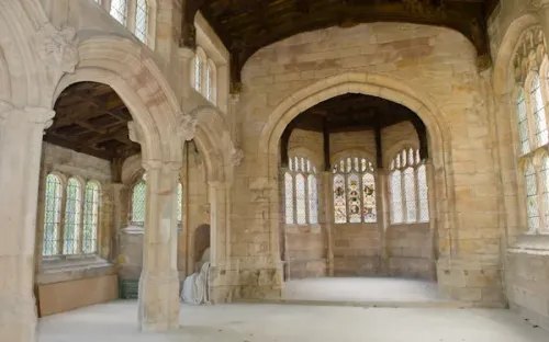 The spacious chapel interior