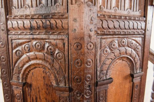 Carving on the 17th-century pulpit