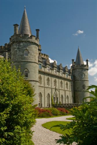 The rear of the castle