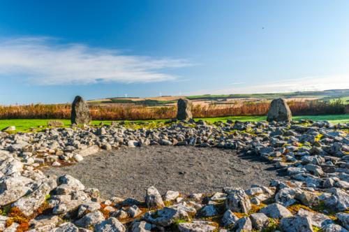 The centre of the burial cairn