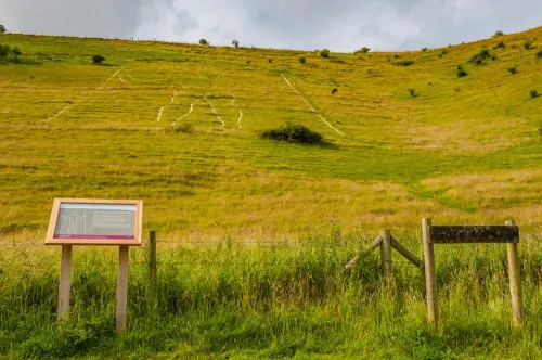 The 'end of the road' at the information panel