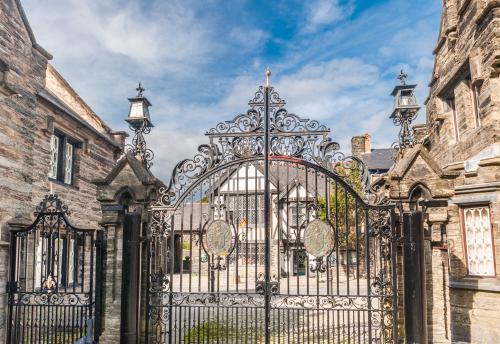 The ornate gates of Y Plas
