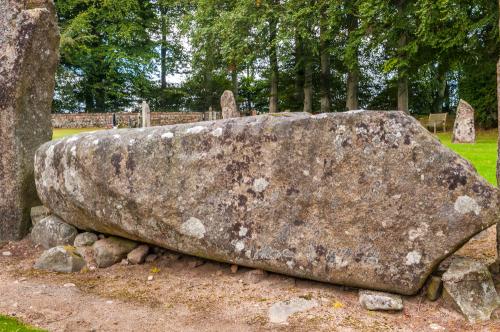 Another view of the recumbent stone