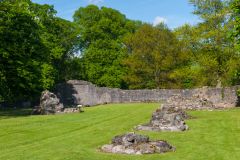 Inside the abbey church ruins